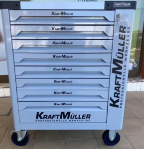 Carrinho de Ferramentas Profissional Kraft Müller – 8 Gavetas | Branco